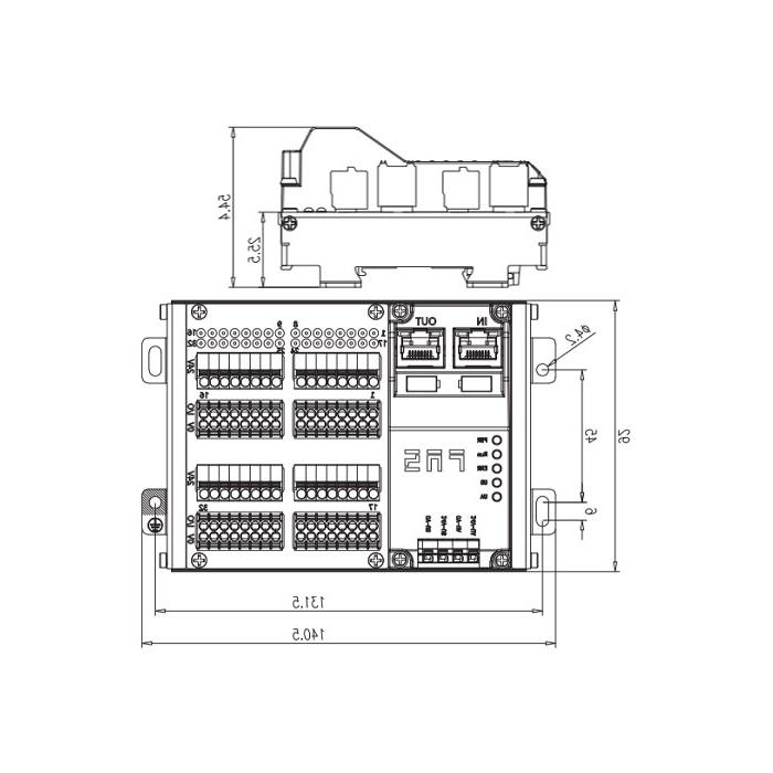 EtherCAT协议，32DI， PNP，终端类型，RJ45网口，IP20远程模块，009E34